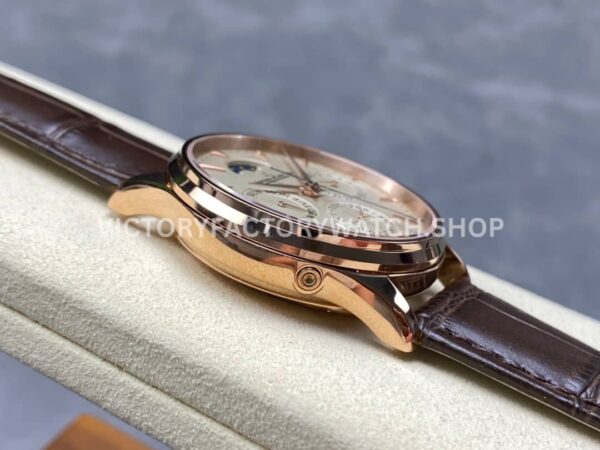 V9 Factory Jaeger-LeCoultre Master Ultra Thin Perpetual Q1302520 39mm Rose Gold Leather Strap (4) V9 Factory Jaeger-LeCoultre Master Ultra Thin Perpetual Q1302520 39mm Rose Gold Leather Strap White Dial