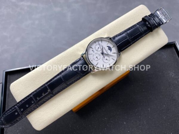 V9 Factory Jaeger-LeCoultre Master Ultra Thin Perpetual Q130842J 39mm Steel Leather Strap White D (6) V9 Factory Jaeger-LeCoultre Master Ultra Thin Perpetual Q130842J 39mm Steel Leather Strap White Dial