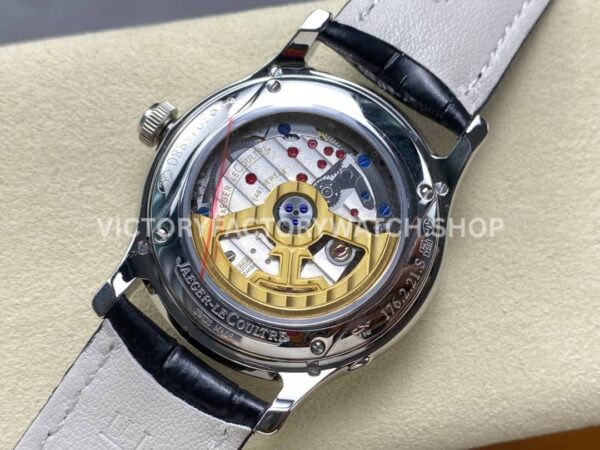 V9 Factory Jaeger-LeCoultre Master Ultra Thin Perpetual Q130842J 39mm Steel Leather Strap White D (8) V9 Factory Jaeger-LeCoultre Master Ultra Thin Perpetual Q130842J 39mm Steel Leather Strap White Dial
