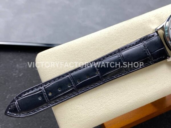 V9 Factory Jaeger-LeCoultre Master Ultra Thin Perpetual Q130842J 39mm Steel Leather Strap White Dia (1) V9 Factory Jaeger-LeCoultre Master Ultra Thin Perpetual Q130842J 39mm Steel Leather Strap White Dial
