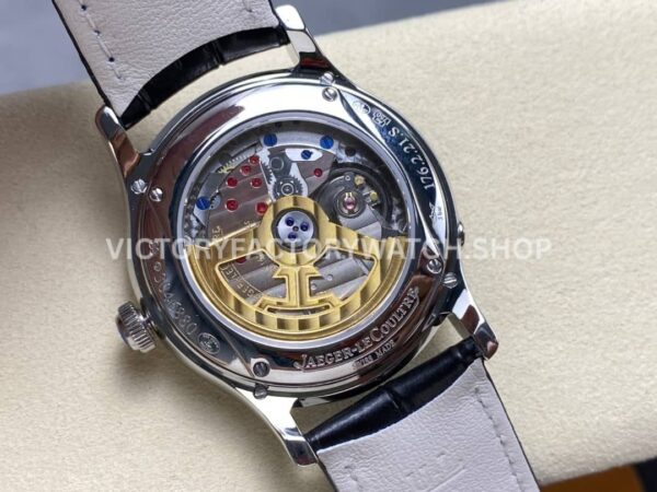 V9 Factory Jaeger-LeCoultre Master Ultra Thin Perpetual Q130842J 39mm Steel Leather Strap Silver Dial