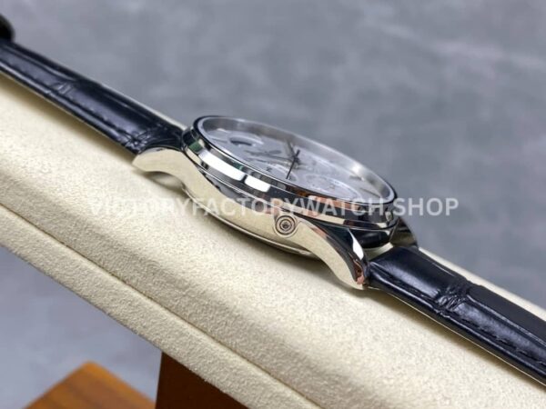 V9 Factory Jaeger-LeCoultre Master Ultra Thin Perpetual Q130842J 39mm Steel Leather Strap Silver Dial