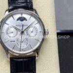 V9 Factory Jaeger-LeCoultre Master Ultra Thin Perpetual Q130842J 39mm Steel Leather Strap Silver Dial