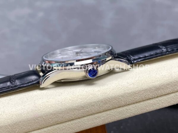 V9 Factory Jaeger-LeCoultre Master Ultra Thin Perpetual Q130842J 39mm Steel Leather Strap Silver Dial