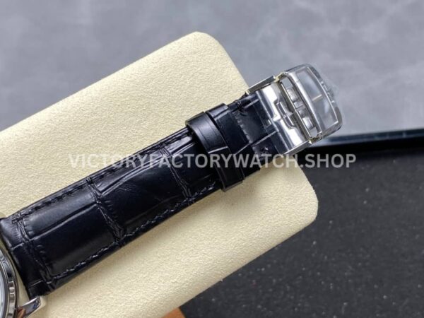 V9 Factory Jaeger-LeCoultre Master Ultra Thin Perpetual Q130842J 39mm Steel Leather Strap Silver Dial
