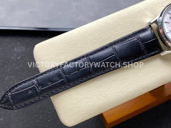V9 Factory Jaeger-LeCoultre Master Ultra Thin Perpetual Q130842J 39mm Steel Leather Strap Silver Dial