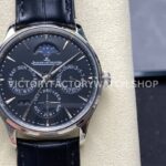 V9 Factory Jaeger-LeCoultre Master Ultra Thin Perpetual Q1308470 39mm Steel Leather Strap Black D (10) V9 Factory Jaeger-LeCoultre Master Ultra Thin Perpetual Q1308470 39mm Steel Leather Strap Black Dial