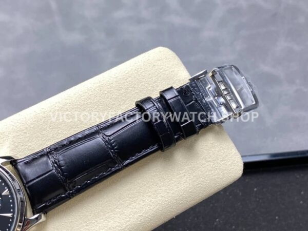 V9 Factory Jaeger-LeCoultre Master Ultra Thin Perpetual Q1308470 39mm Steel Leather Strap Black D (8) V9 Factory Jaeger-LeCoultre Master Ultra Thin Perpetual Q1308470 39mm Steel Leather Strap Black Dial
