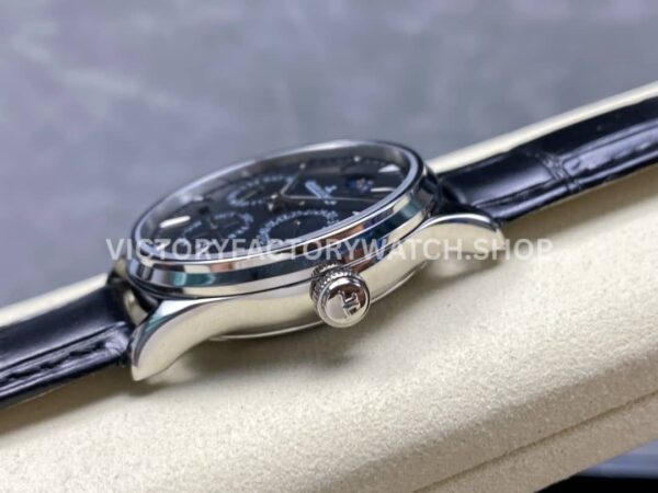 V9 Factory Jaeger-LeCoultre Master Ultra Thin Perpetual Q1308470 39mm Steel Leather Strap Black Dia (1) V9 Factory Jaeger-LeCoultre Master Ultra Thin Perpetual Q1308470 39mm Steel Leather Strap Black Dial