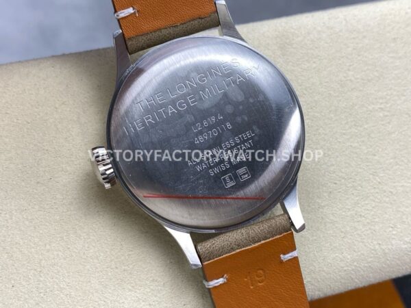 VC+ Factory Longines Heritage L28194932 38.5mm Steel Calf skin Strap Arabic Numerals Champagne Dial