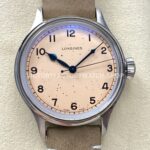 VC+ Longines Heritage L28194932 38.5mm champagne dial calfskin strap