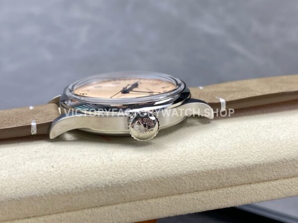VC+ Factory Longines Heritage L28194932 38.5mm Steel Calf skin Strap Arabic Numerals Champagne Dial