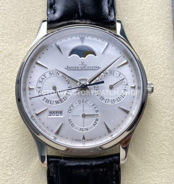VR Factory Jaeger-LeCoultre Master Ultra Thin Perpetual Q114842J 39mm Steel Leather Strap Silver Dial (3) VR Factory Jaeger-LeCoultre Master Ultra Thin Perpetual Q114842J 39mm Steel Leather Strap Silver Dial