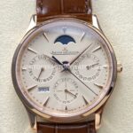VR Factory Jaeger-LeCoultre Master Ultra Thin Perpetual Q1302520 39mm Rose Gold Leather Strap White Dial (3) VR Factory Jaeger-LeCoultre Master Ultra Thin Perpetual Q1302520 39mm Rose Gold Leather Strap White Dial