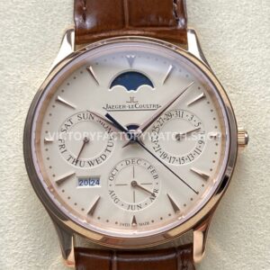 VR Factory Jaeger-LeCoultre Master Ultra Thin Perpetual Q1302520 39mm Rose Gold Leather Strap White Dial (3) VR Factory Jaeger-LeCoultre Master Ultra Thin Perpetual Q1302520 39mm Rose Gold Leather Strap White Dial