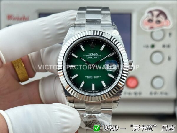 WDK Factory Rolex Datejust 126334-0033 41mm Steel White Rolesor Green Ombré Dial (4) WDK Factory Rolex Datejust 126334-0033 41mm Steel White Rolesor Green Ombré Dial