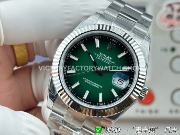 WDK Factory Rolex Datejust 126334-0033 41mm Steel White Rolesor Green Ombré Dial (7) WDK Factory Rolex Datejust 126334-0033 41mm Steel White Rolesor Green Ombré Dial