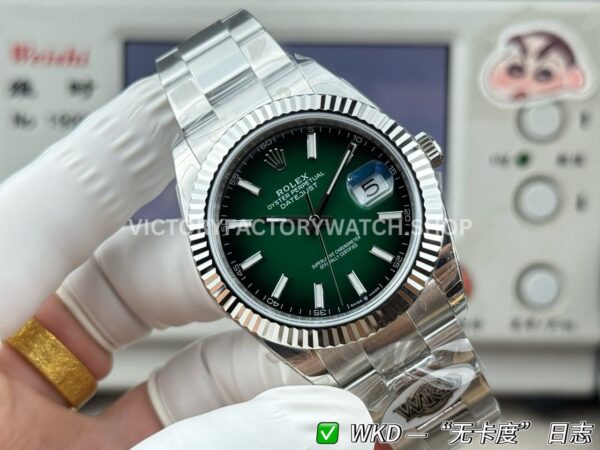 WDK Factory Rolex Datejust 126334-0033 41mm Steel White Rolesor Green Ombré Dial (9) WDK Factory Rolex Datejust 126334-0033 41mm Steel White Rolesor Green Ombré Dial