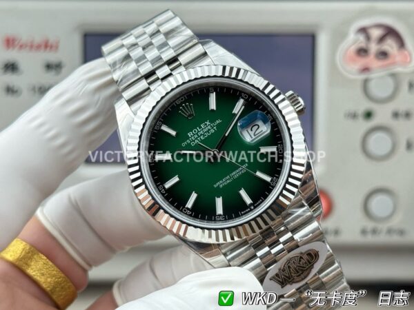 WDK Factory Rolex Datejust 126334-0034 41mm Steel White Rolesor Green Ombré Dial Jubilee (10) WDK Factory Rolex Datejust 126334-0034 41mm Steel White Rolesor Green Ombré Dial Jubilee