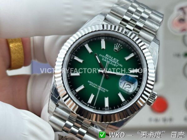 WDK Factory Rolex Datejust 126334-0034 41mm Steel White Rolesor Green Ombré Dial Jubilee (3) WDK Factory Rolex Datejust 126334-0034 41mm Steel White Rolesor Green Ombré Dial Jubilee