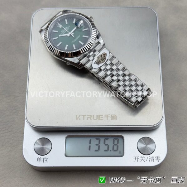 WDK Factory Rolex Datejust 126334-0034 41mm Steel White Rolesor Green Ombré Dial Jubilee (5) WDK Factory Rolex Datejust 126334-0034 41mm Steel White Rolesor Green Ombré Dial Jubilee