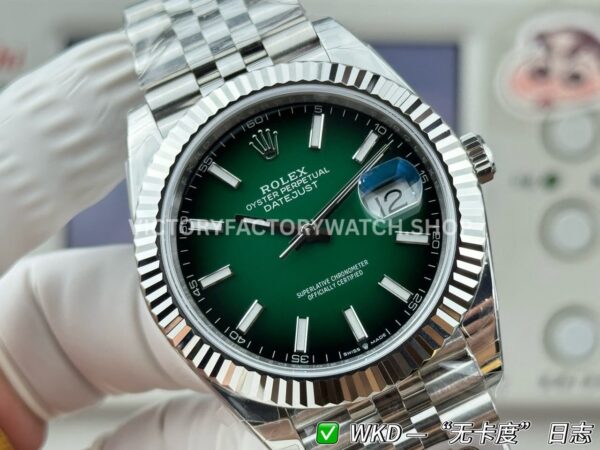 WDK Factory Rolex Datejust 126334-0034 41mm Steel White Rolesor Green Ombré Dial Jubilee (7) WDK Factory Rolex Datejust 126334-0034 41mm Steel White Rolesor Green Ombré Dial Jubilee