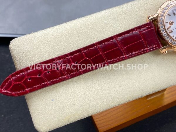 YF Factory Chopard Happy Sport 277473-5002 36mm Rose Gold Leather Strap Roman Numerals White Dial