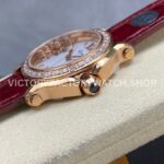 YF Factory Chopard Happy Sport 277473-5002 36mm Rose Gold Leather Strap Roman Numerals White Dial