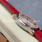 YF Factory Chopard Happy Sport 277473-5002 36mm Steel Diamond Rose Gold Bezel Leather Strap Roman Numerals White Dial