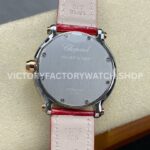 YF Factory Chopard Happy Sport 277473-5002 36mm Steel Diamond Rose Gold Bezel Leather Strap Roman Numerals White Dial