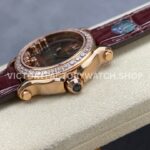 YF Factory Chopard Happy Sport 277473-5008 36mm Rose Gold Leather Strap Roman Numerals Brown Dial