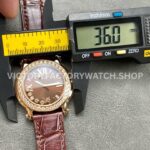 YF Factory Chopard Happy Sport 277473-5008 36mm Rose Gold Leather Strap Roman Numerals Brown Dial