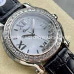 YF Factory Chopard Happy Sport 278475-3037 36mm Steel Leather Strap Roman Numerals White Dial (7) YF Factory Chopard Happy Sport 278475-3037 36mm Steel Leather Strap Roman Numerals White Dial