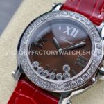 YF Factory Chopard Happy Sport 278475 36mm Steel Leather Strap Roman Numerals Brown Dial (10) YF Factory Chopard Happy Sport 278475 36mm Steel Leather Strap Roman Numerals Brown Dial