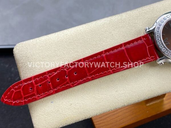 YF Factory Chopard Happy Sport 278475 36mm Steel Leather Strap Roman Numerals Brown Dial (6) YF Factory Chopard Happy Sport 278475 36mm Steel Leather Strap Roman Numerals Brown Dial