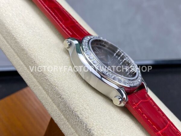 YF Factory Chopard Happy Sport 278475 36mm Steel Leather Strap Roman Numerals Brown Dial (7) YF Factory Chopard Happy Sport 278475 36mm Steel Leather Strap Roman Numerals Brown Dial