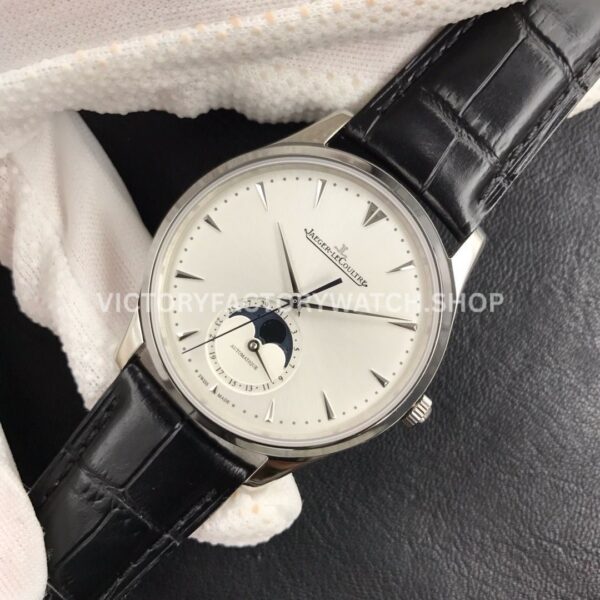 ZF Factory Jaeger-LeCoultre Master Ultra Thin Moon Q1258420 39mm Steel Leather Strap Silver Dial (2) ZF Factory Jaeger-LeCoultre Master Ultra Thin Moon Q1258420 39mm Steel Leather Strap Silver Dial