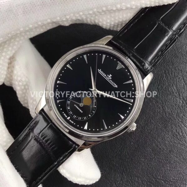 ZF Factory Jaeger-LeCoultre Master Ultra Thin Moon Q1368470 39mm Steel Leather Strap Black Dial (4) ZF Factory Jaeger-LeCoultre Master Ultra Thin Moon Q1368470 39mm Steel Leather Strap Black Dial
