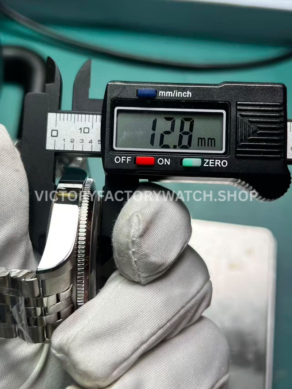 ZF Factory Tudor Black Bay GMT measured case thickness 12.8mm