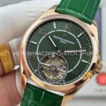 ANT Factory Vacheron Constantin Fiftysix Tourbillon 6000E/000R-B488 41mm Rose Gold Green Leather Strap Arabic Numerals Green Dial