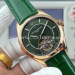 ANT Factory Vacheron Constantin Fiftysix Tourbillon 6000E/000R-B488 41mm Rose Gold Green Leather Strap Arabic Numerals Green Dial