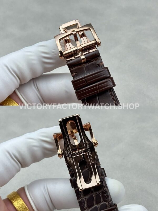 ANT Factory Vacheron Constantin Fiftysix Tourbillon 6000E000R-B488 41mm Rose Gold Leather Strap Arabic Numerals Silver Dial (2) ANT Factory Vacheron Constantin Fiftysix Tourbillon 6000E/000R-B488 41mm Rose Gold Leather Strap Arabic Numerals Silver Dial