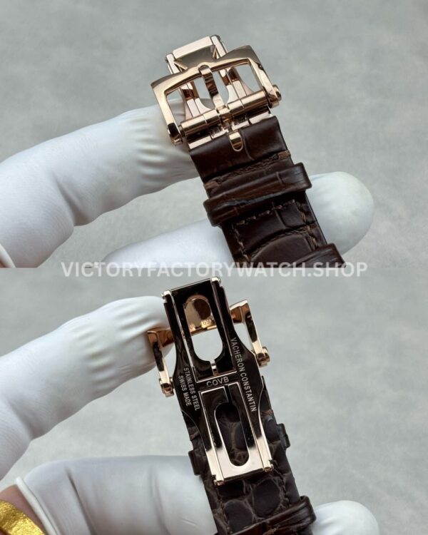 ANT Factory Vacheron Constantin Traditionnelle 6040T/000R-B959 41mm Rose Gold Leather Strap Dragon Silver Dial