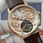 ANT Factory Vacheron Constantin Traditionnelle 6040T/000R-B959 41mm Rose Gold Leather Strap Dragon Silver Dial