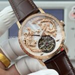 ANT Factory Vacheron Constantin Traditionnelle 6040T/000R-B959 41mm Rose Gold Leather Strap Dragon Silver Dial