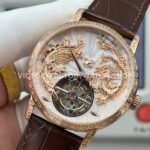 ANT Factory Vacheron Constantin Traditionnelle 6040T/000R-B959 41mm Rose Gold Leather Strap Dragon Silver Dial