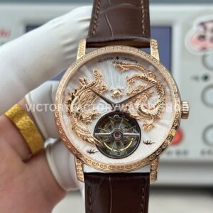 ANT Factory Vacheron Constantin Traditionnelle 6040T000R-B959 41mm Rose Gold Leather Strap Dragon Silver Dial (9) ANT Factory Vacheron Constantin Traditionnelle 6040T/000R-B959 41mm Rose Gold Leather Strap Dragon Silver Dial
