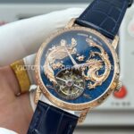 ANT Factory Vacheron Constantin Traditionnelle 6040T/000R-B960 41mm Rose Gold Leather Strap Dragon Black Dial
