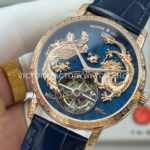 ANT Factory Vacheron Constantin Traditionnelle 6040T/000R-B960 41mm Rose Gold Leather Strap Dragon Black Dial