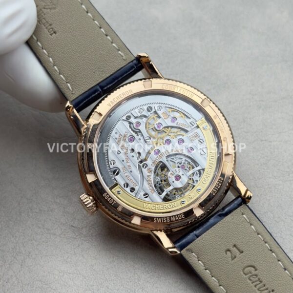 ANT Factory Vacheron Constantin Traditionnelle 6040T/000R-B960 41mm Rose Gold Leather Strap Dragon Black Dial